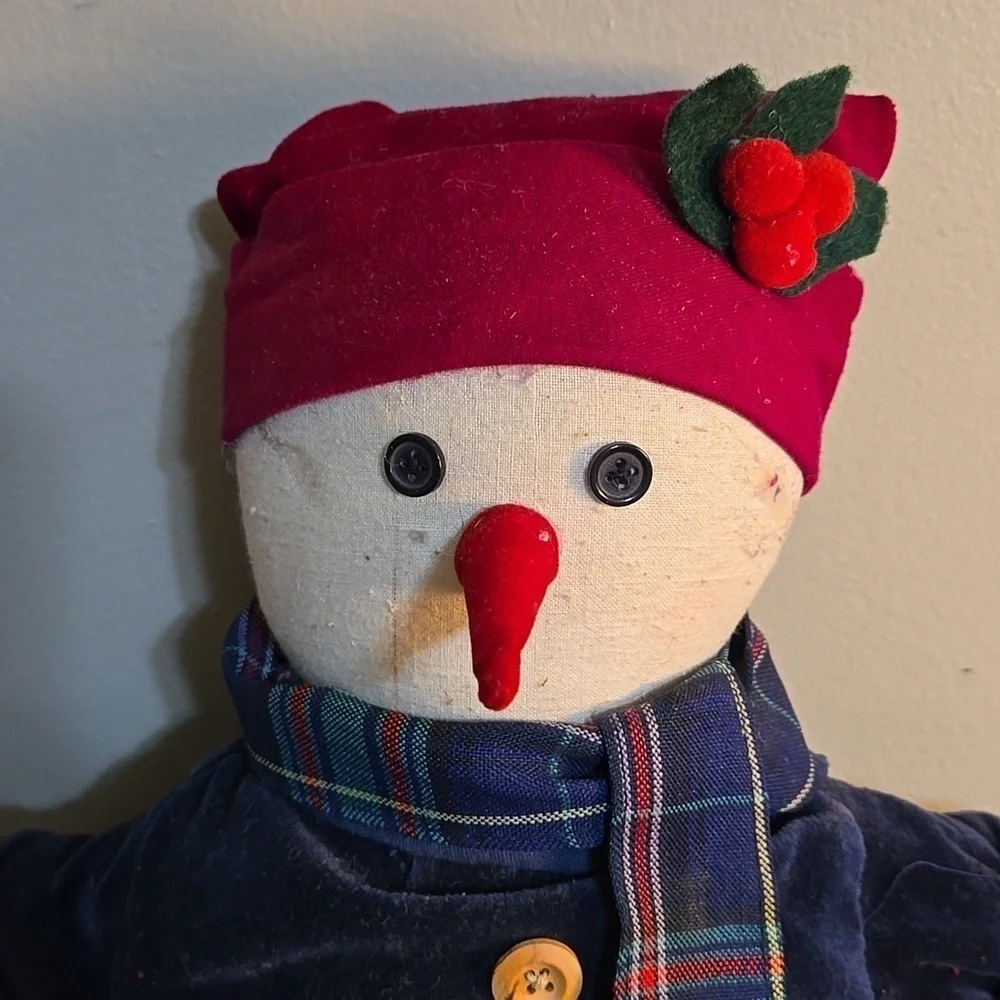 Vintage Weighted Fabric Target Christmas Snowman